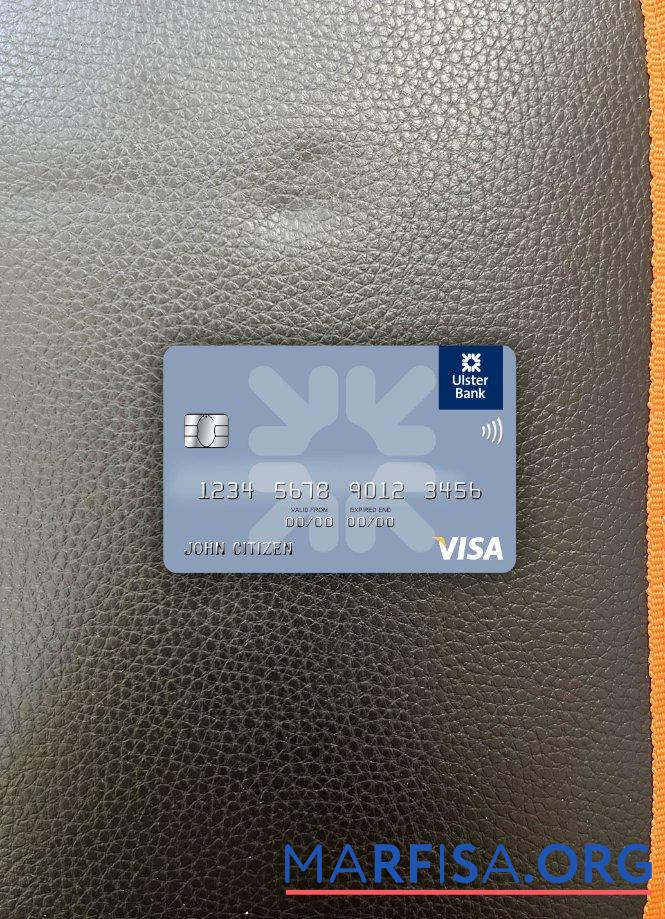 Printable Ireland Ulster Bank Ireland visa card photolook front real example